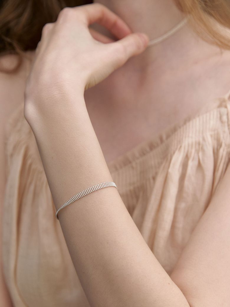 [925 silver] Ball Band Chain Bracelet