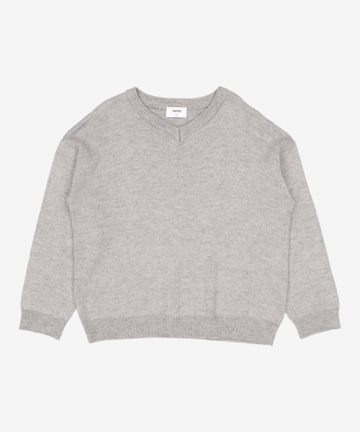 토피(TOFFEE) 울 브이넥 니트 (GREY) XL