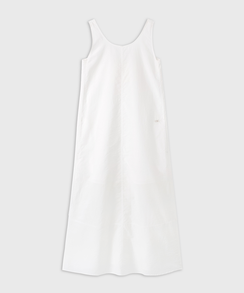 백리스 롱 슬리브리스 원피스 [WHITE]