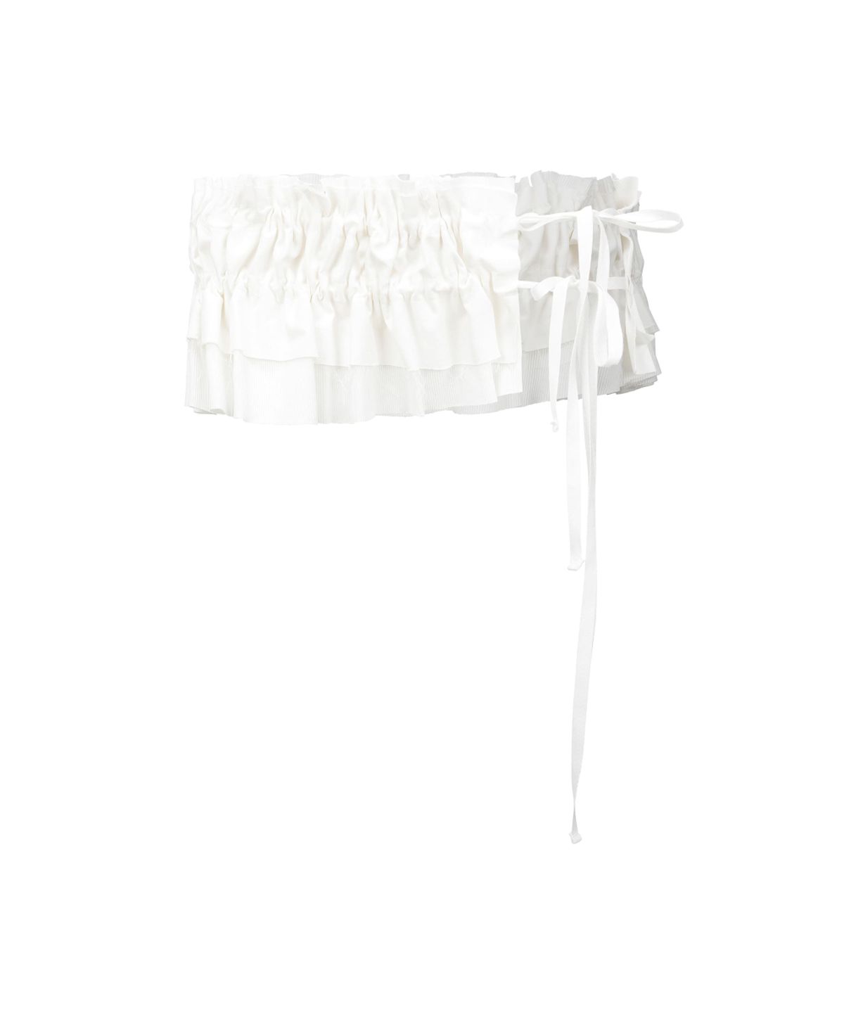 나체(NACHE) SHIRRING LAYERED BELT IVORY