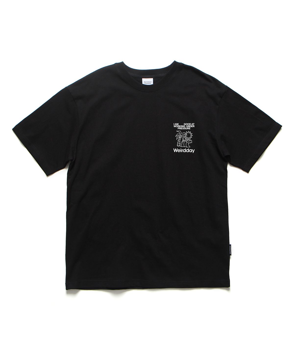앱놀머씽(ABNORMALTHING) 위어드데이 오버핏 티셔츠 블랙 (WEIRDDAY T-SHIRT BLACK)
