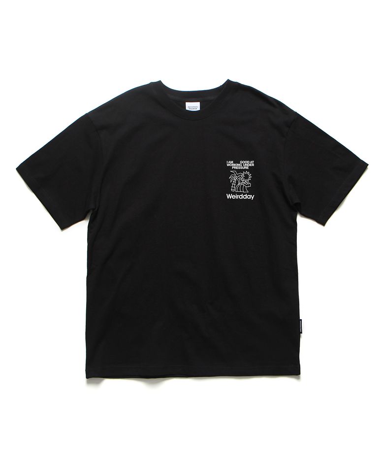 위어드데이 오버핏 티셔츠 블랙 (WEIRDDAY T-SHIRT BLACK)