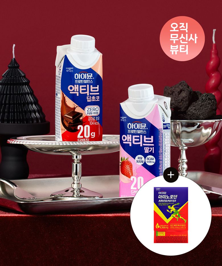 프로틴 밸런스 액티브 딸기 X 딥초코 세트(각 1박스/ 총 36팩) +아미노포텐 체험팩 증정
