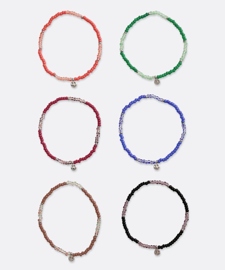 Color stripe mix beads Bracelet 투명 스트라이프 컬러 믹스 비즈 팔찌