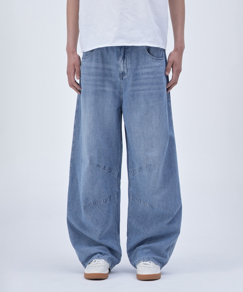 커브드 린넨 데님 팬츠[MEDIUM BLUE]_BC2513