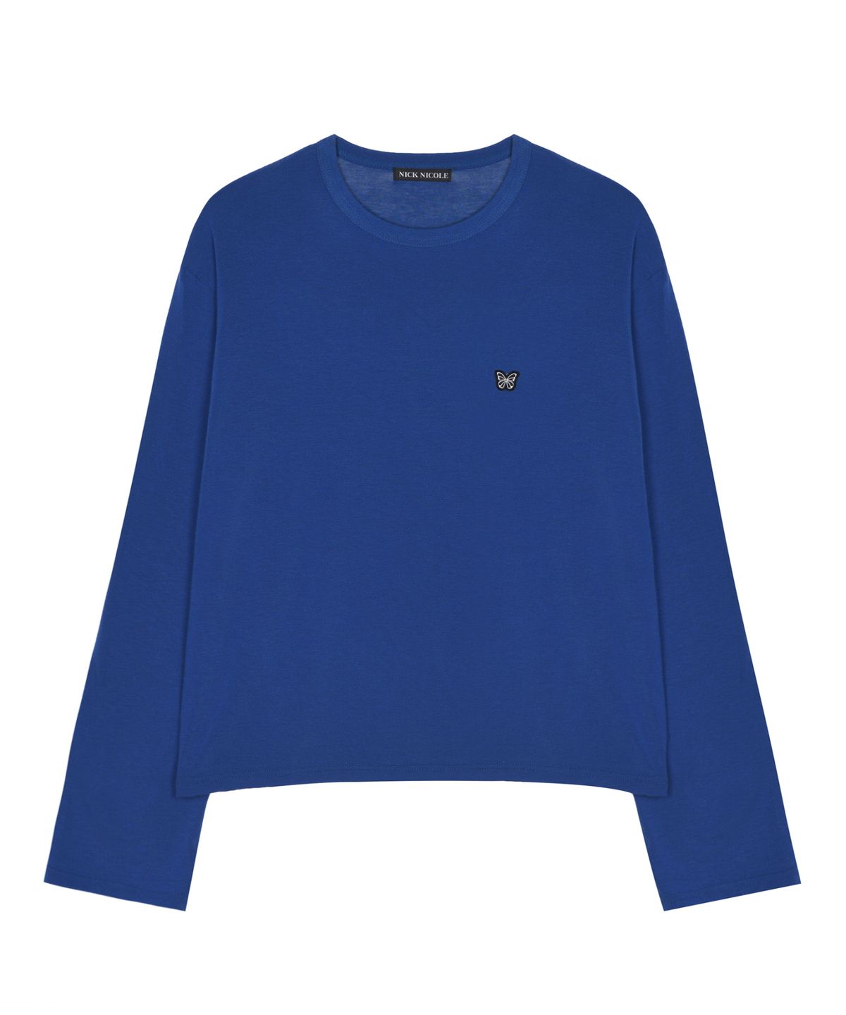 닉앤니콜(NICK&NICOLE) BUTTERFLY LONG SLEEVE T-SHIRT_BLUE