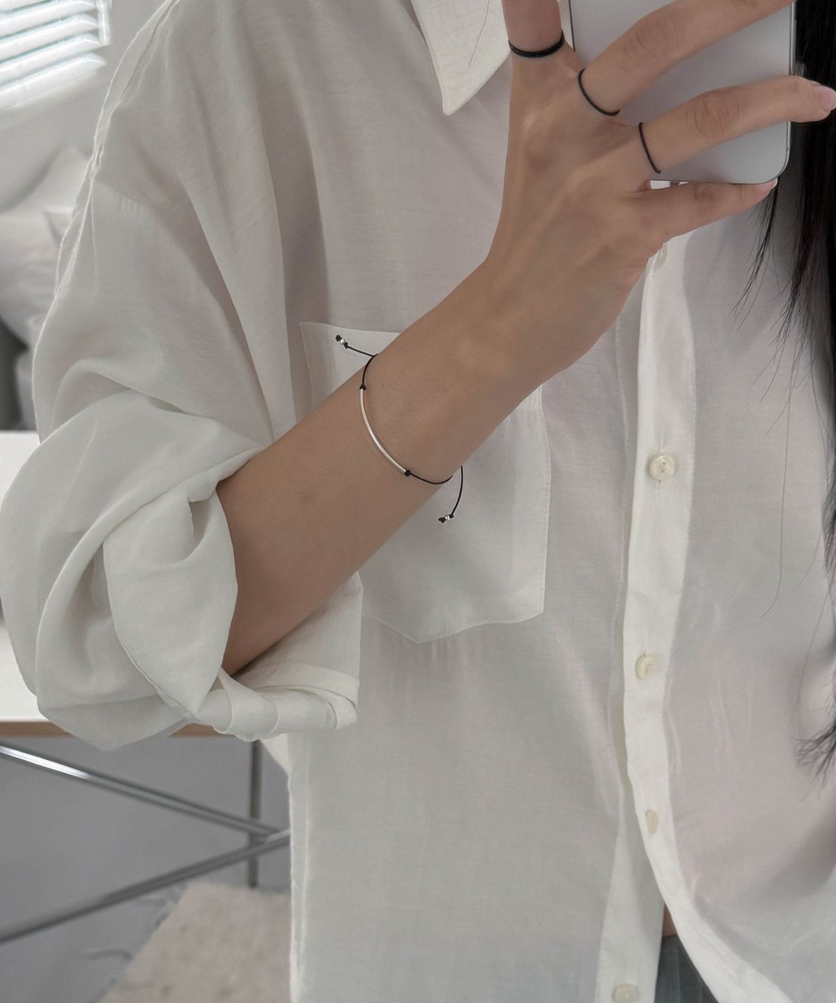 바라두(BARADU) 925 Silver string bracelet