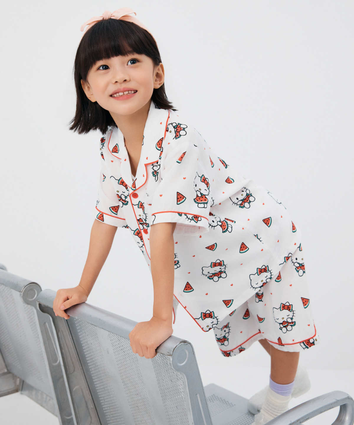 스파오 키즈(SPAO KIDS) [키즈] (산리오캐릭터즈) 반팔 파자마(WHITE)_SPPPG25KU1