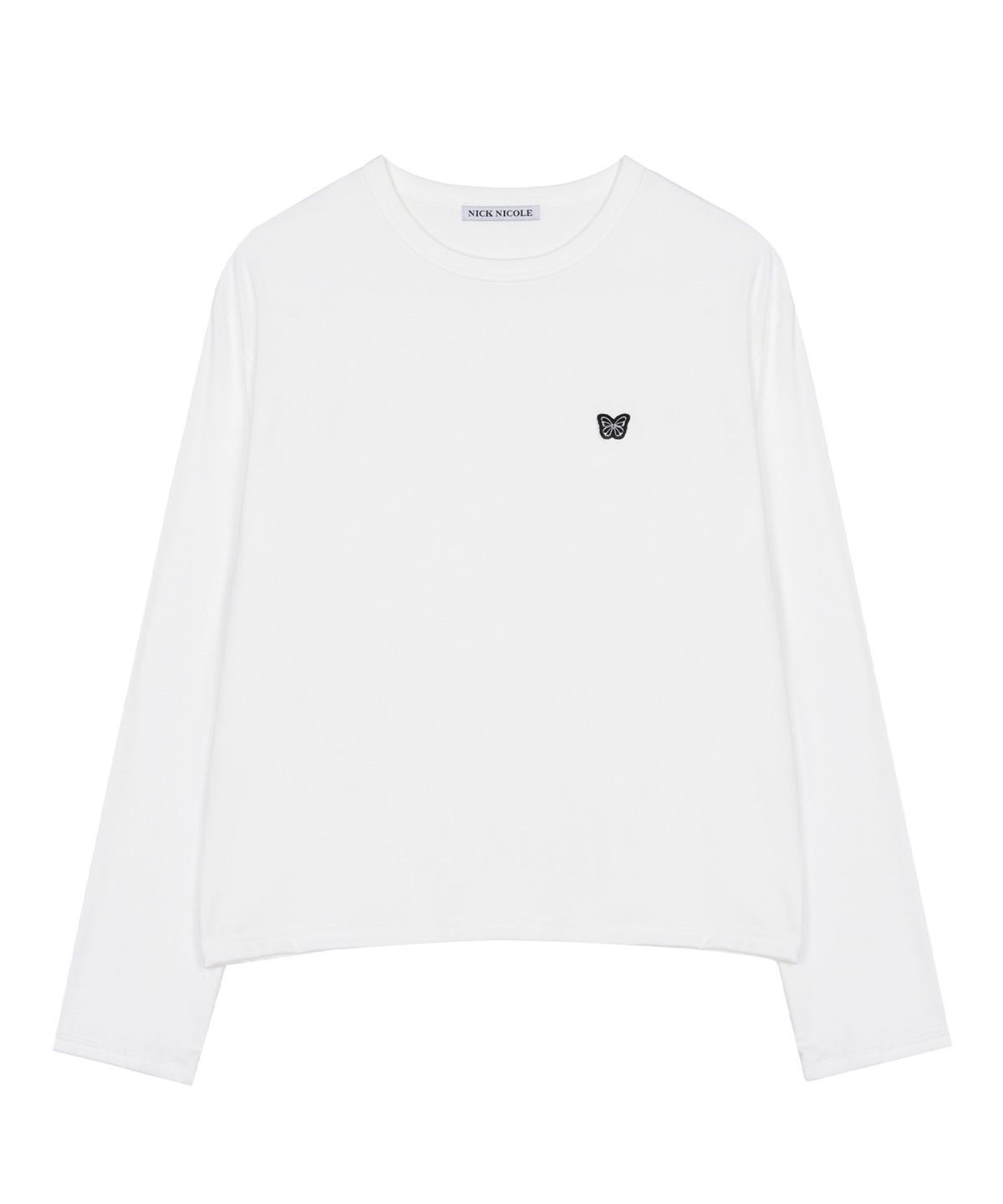 닉앤니콜(NICK&NICOLE) BUTTERFLY LONG SLEEVE T-SHIRT_IVORY