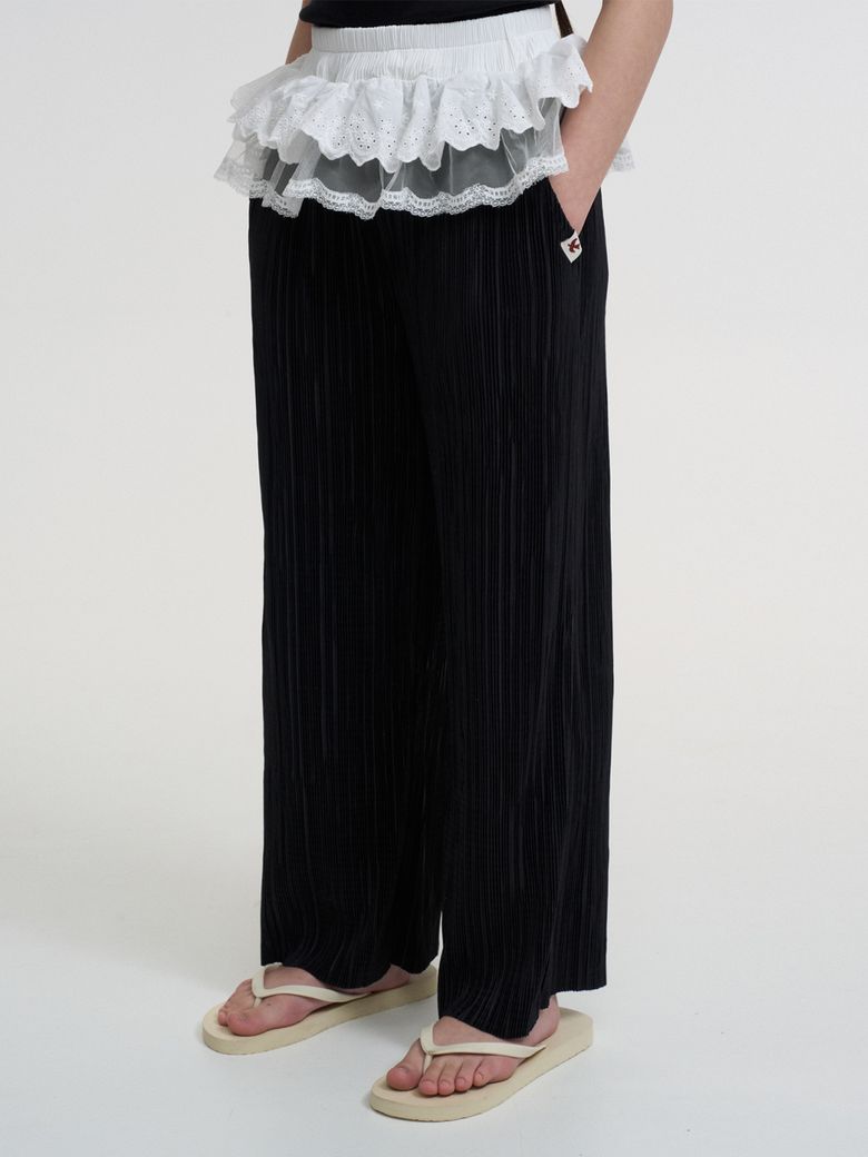 CANCAN PLEATED PANTS_BLACK