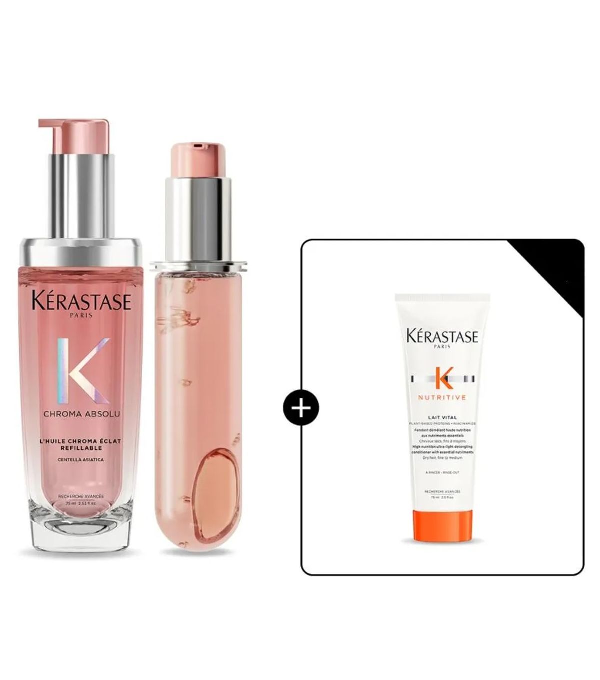 케라스타즈(KERASTASE) 크로마 압솔뤼 오일 리필 세트(+뉴트리티브 레비탈 TS 75ml)