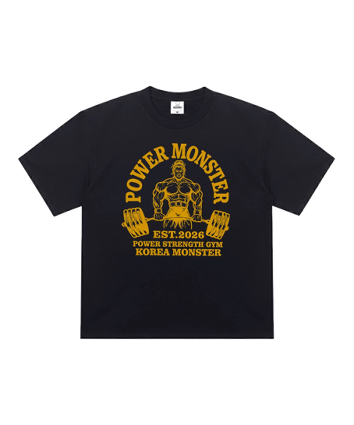 코리아몬스터(KOREAMONSTER) KM30 VINTAGE CLASSIC MONSTER 오버핏 반팔티 블랙