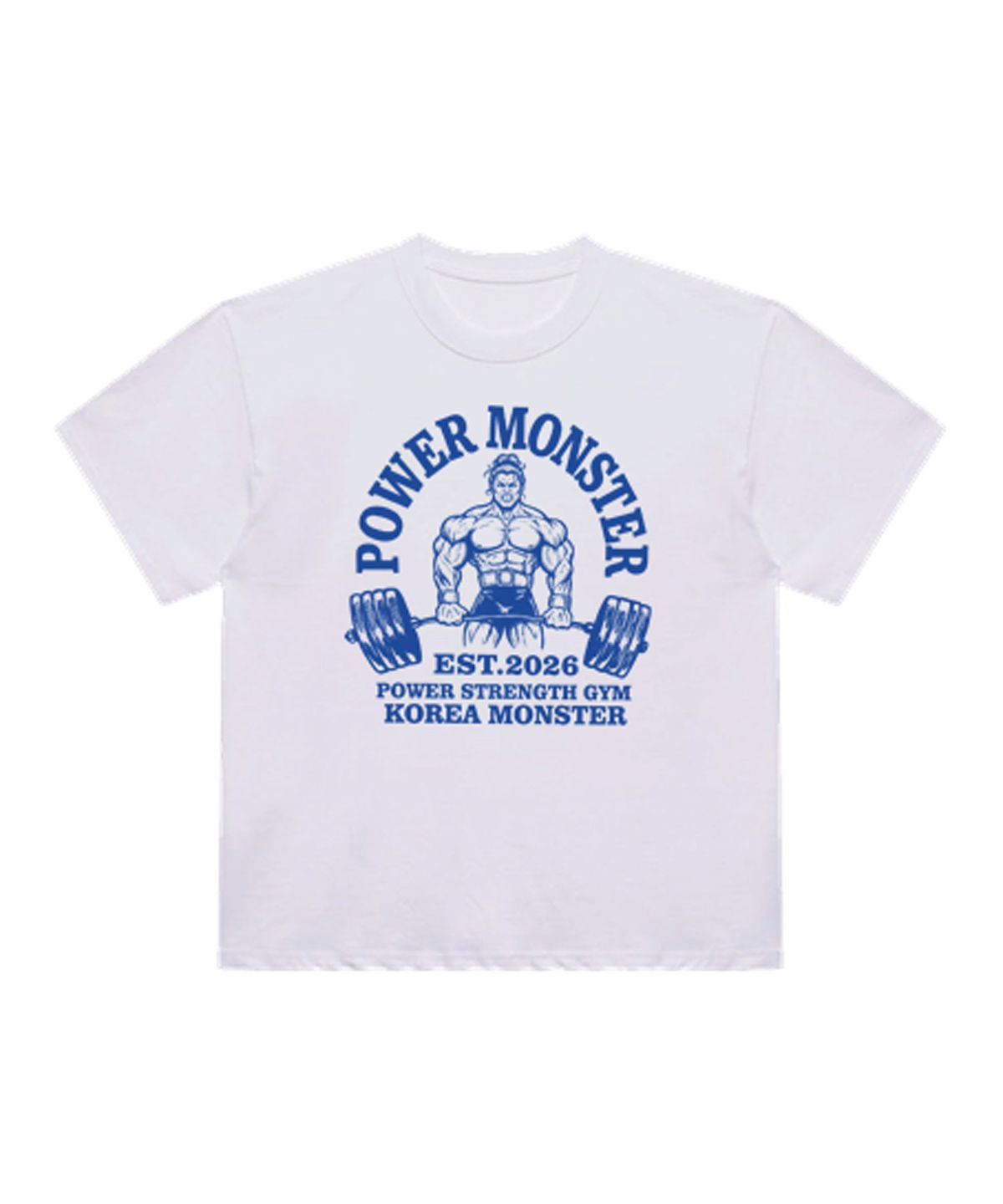 코리아몬스터(KOREAMONSTER) KM30 VINTAGE CLASSIC MONSTER 오버핏 반팔티 화이트