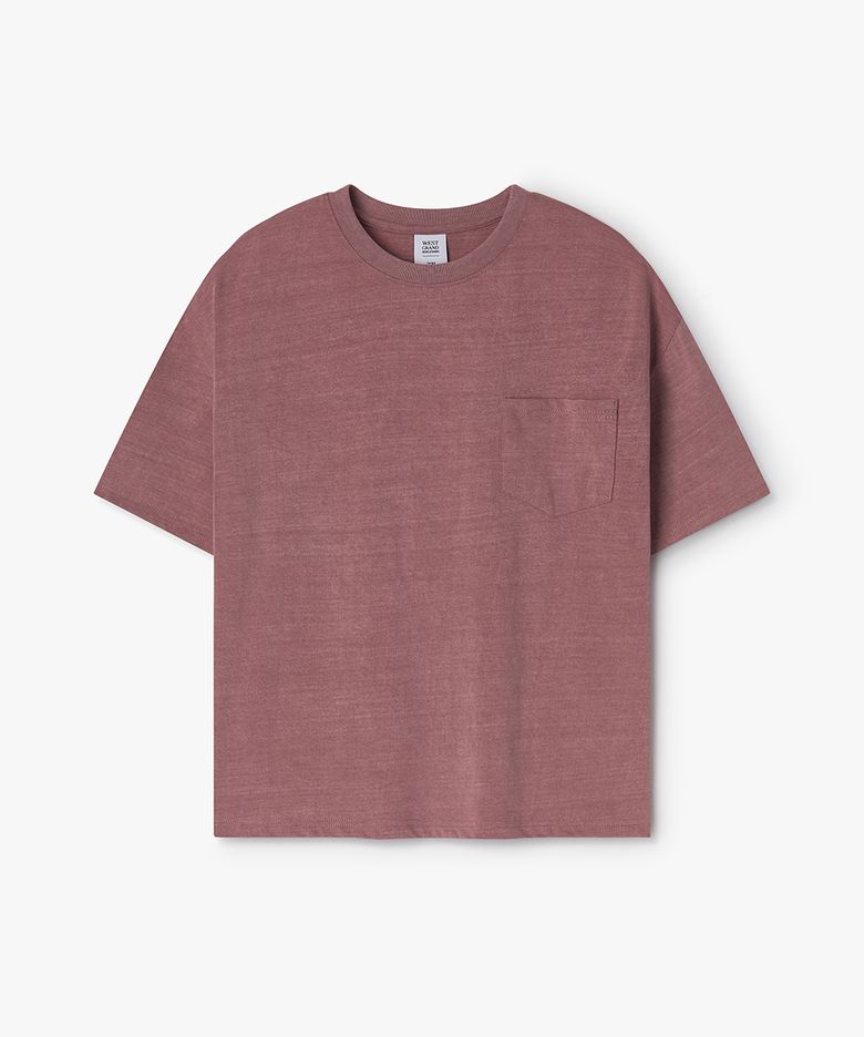 어반 피그먼트 원 포켓 크롭 티셔츠 DESERT PINK