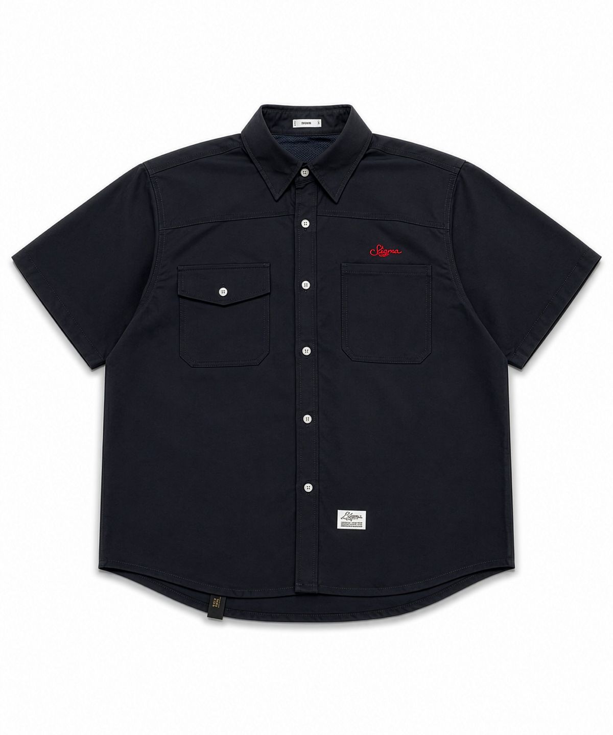 스티그마(STIGMA) COOLMAX SHORT SLEEVES SHIRTS NAVY
