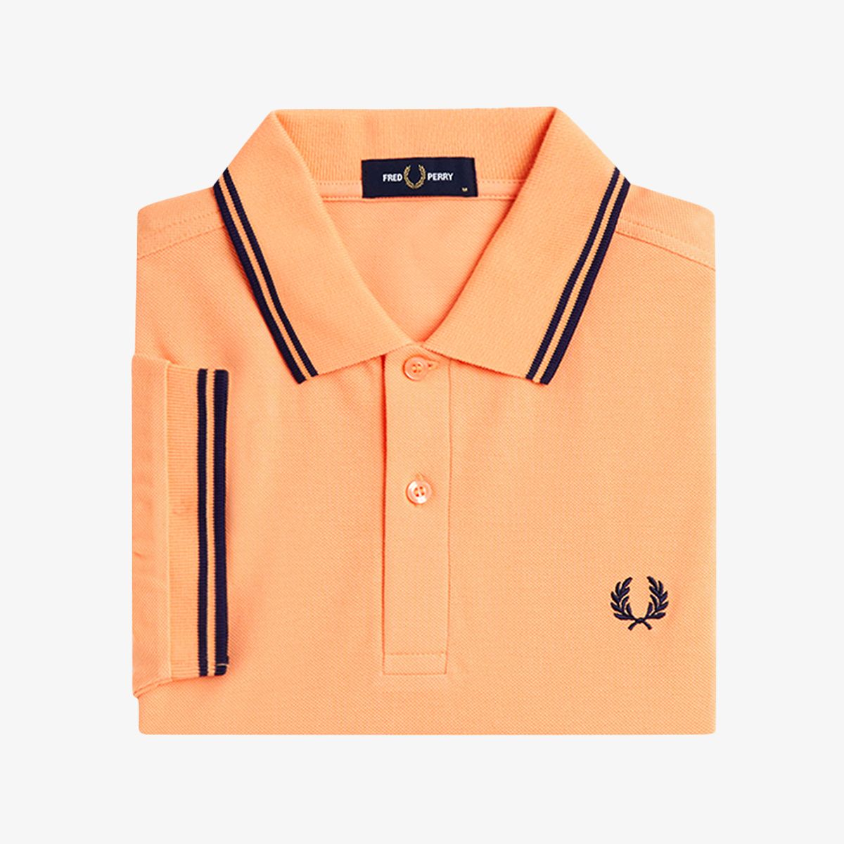 프레드페리(FRED PERRY) [M3600] 트윈 팁 프레드페리 셔츠 - 피치/프렌치네이비 AFPM2613600-82B