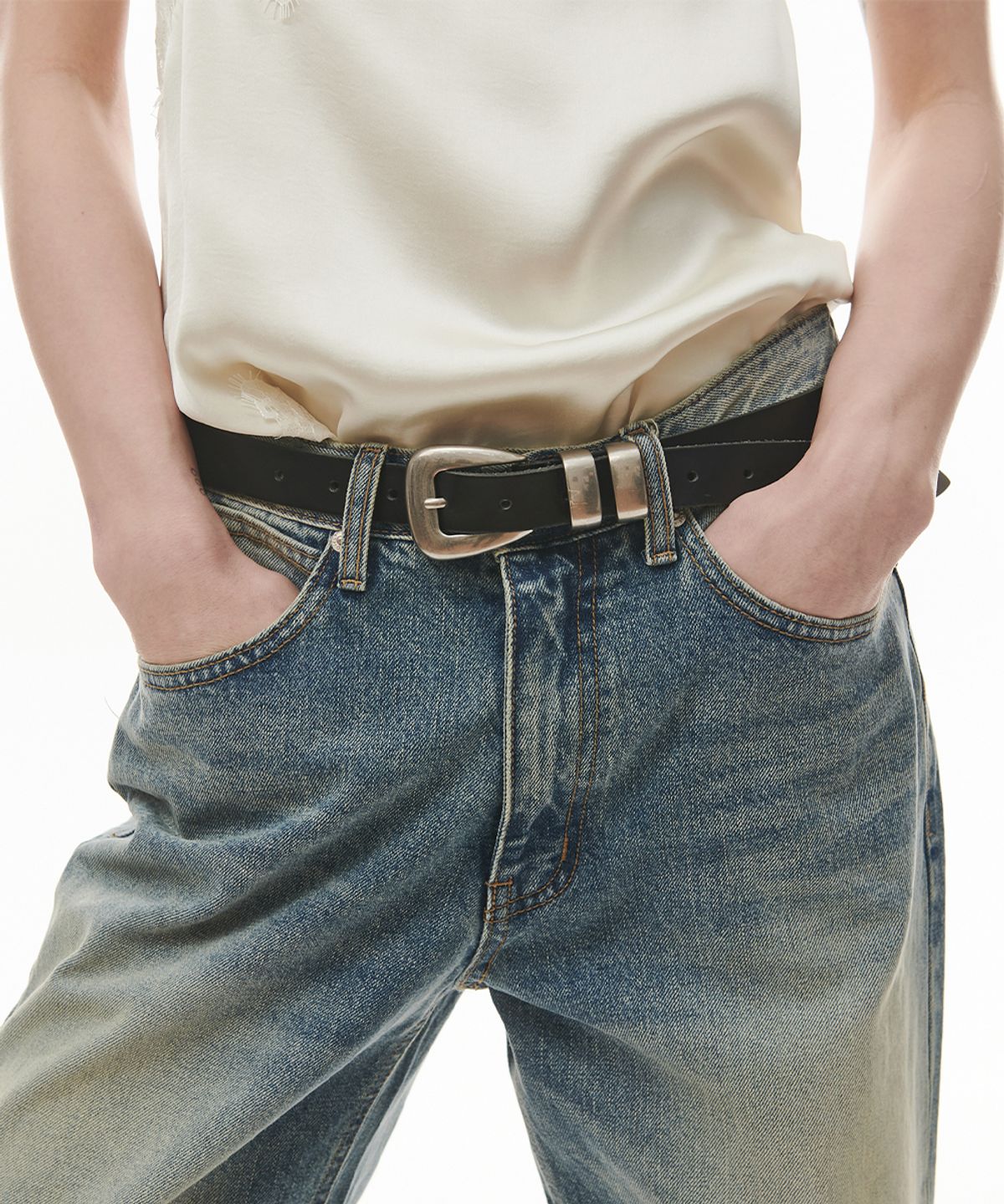 프로젝트 웨이브(PROJECT WAVE) Western Cow Leather Belt