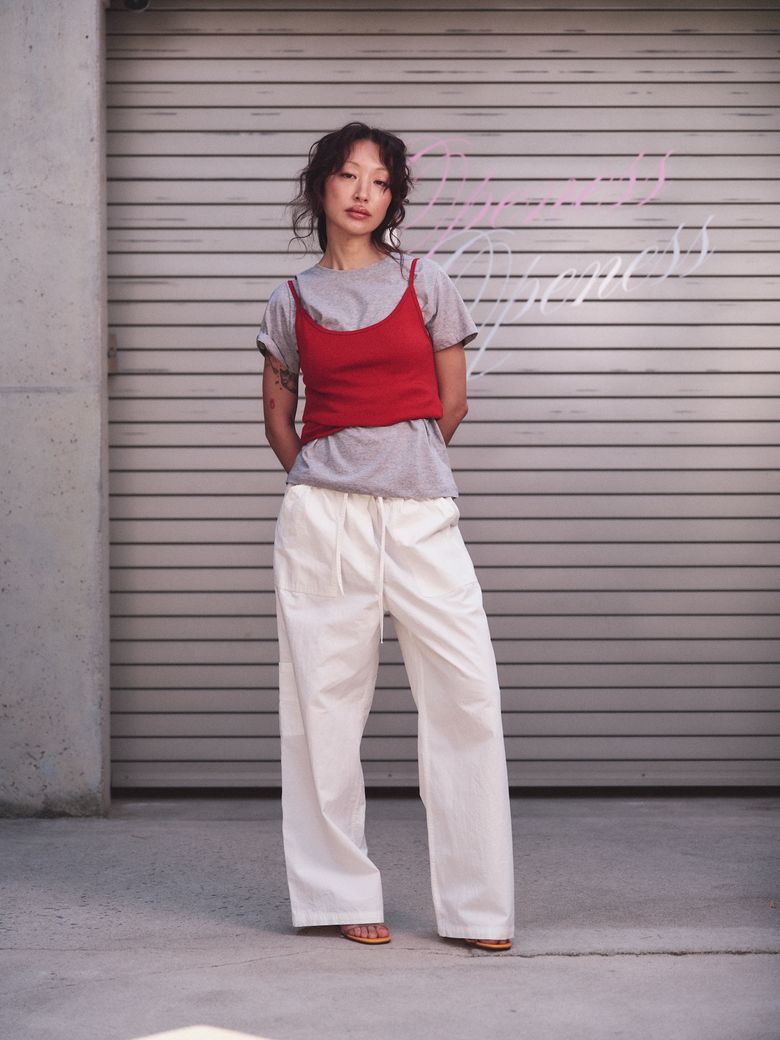 Cotton Work Pants - White