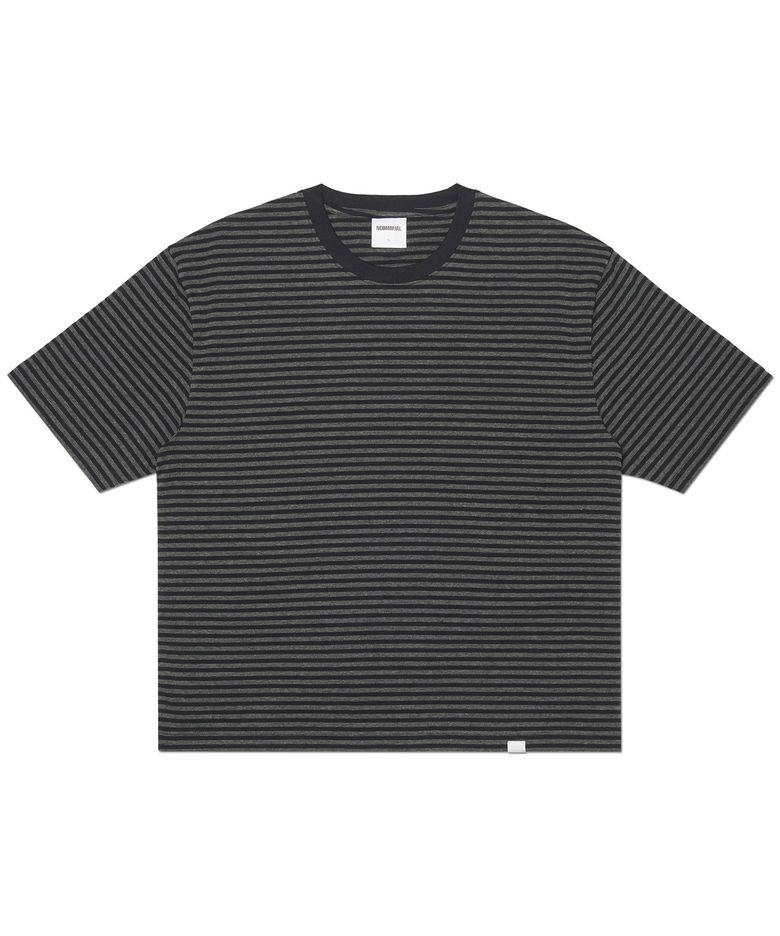 NM CROP BORDER T-SHIRT - BLACK
