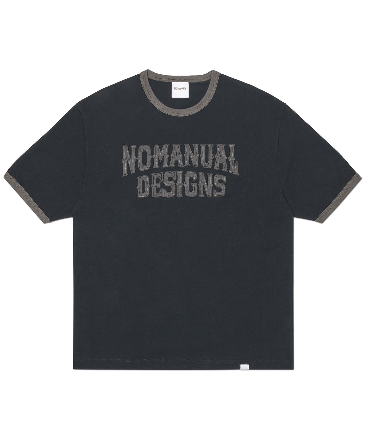 노매뉴얼(NOMANUAL) A.L RINGER T-SHIRT - BLACK