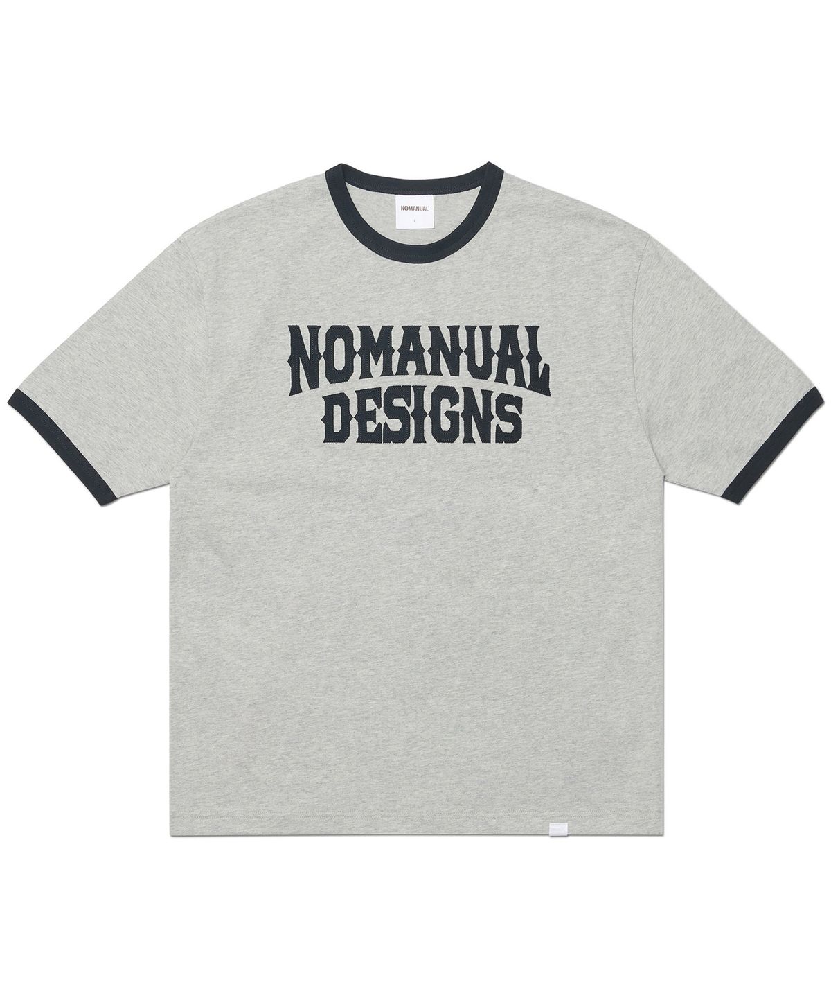 노매뉴얼(NOMANUAL) A.L RINGER T-SHIRT - MELANGE