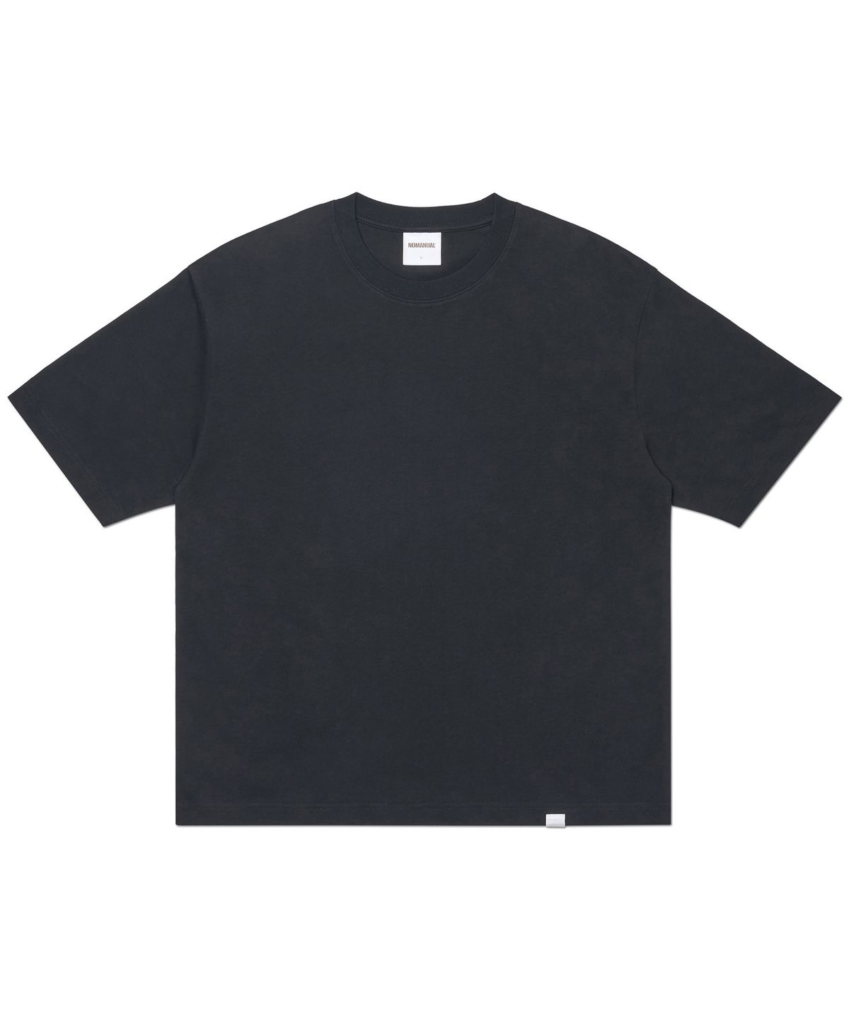 노매뉴얼(NOMANUAL) NM PLAIN CROP T-SHIRT - BLACK