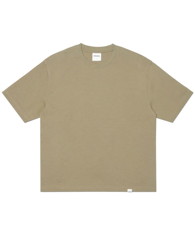NM PLAIN CROP T-SHIRT - KHAKI GRAY