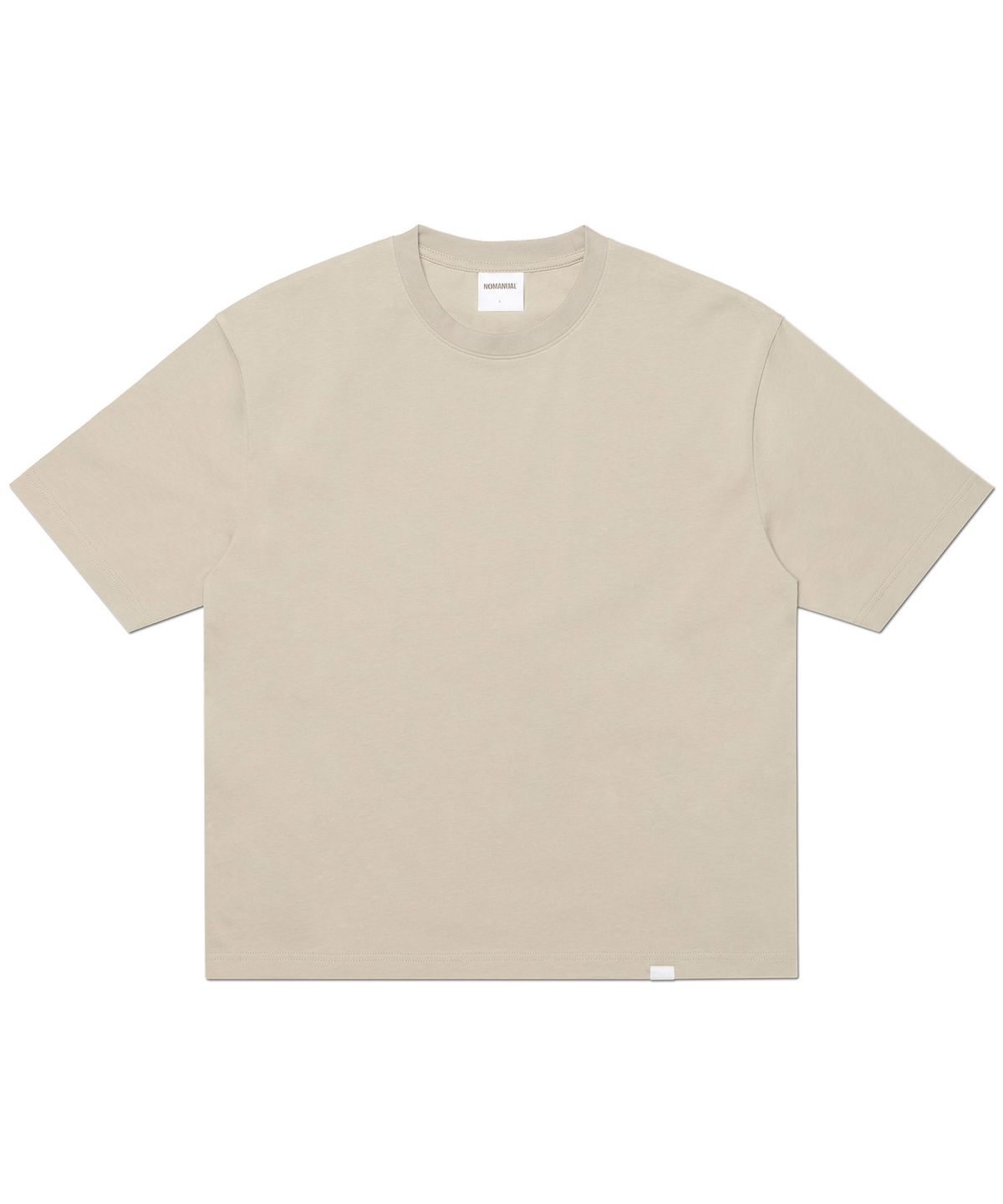 노매뉴얼(NOMANUAL) NM PLAIN CROP T-SHIRT - BEIGE