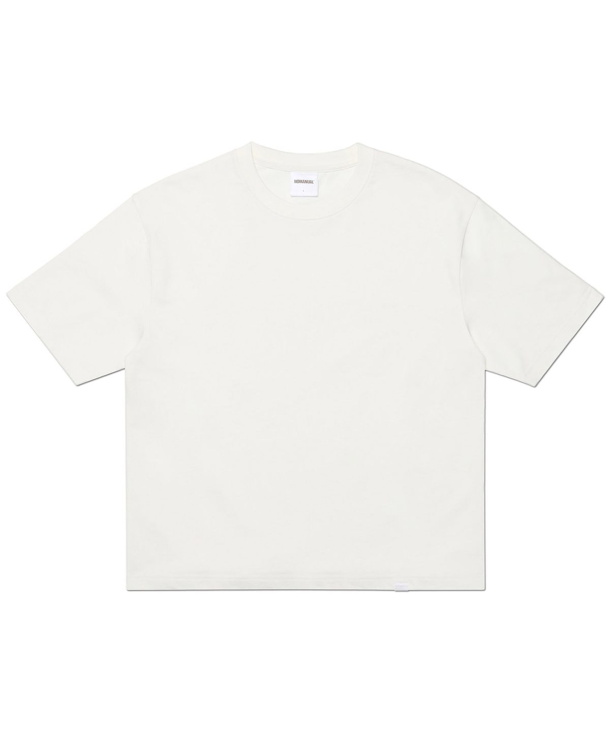 노매뉴얼(NOMANUAL) NM PLAIN CROP T-SHIRT - WHITE