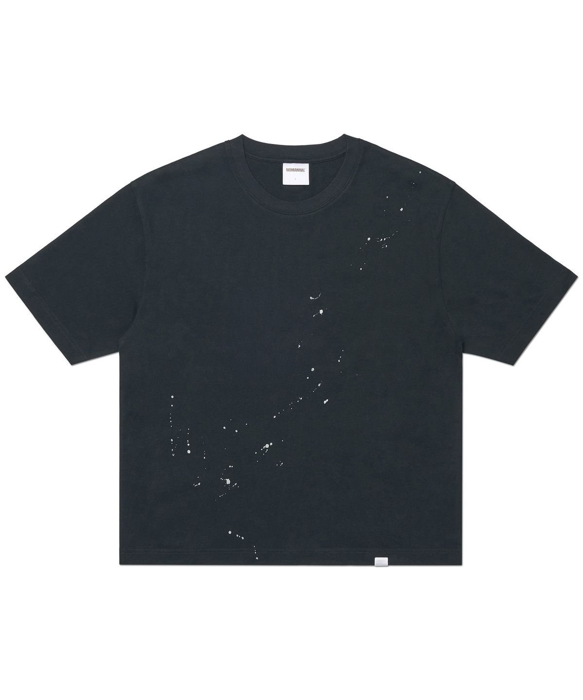 노매뉴얼(NOMANUAL) NM PAINTED CROP T-SHIRT - BLACK