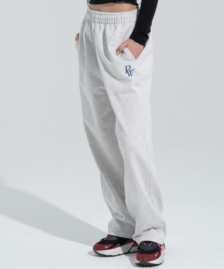 [PHASE_4]  PW LOGO STRAIGHT SWEATPANTS _LIGHT MELANGE / 8802026-LP03