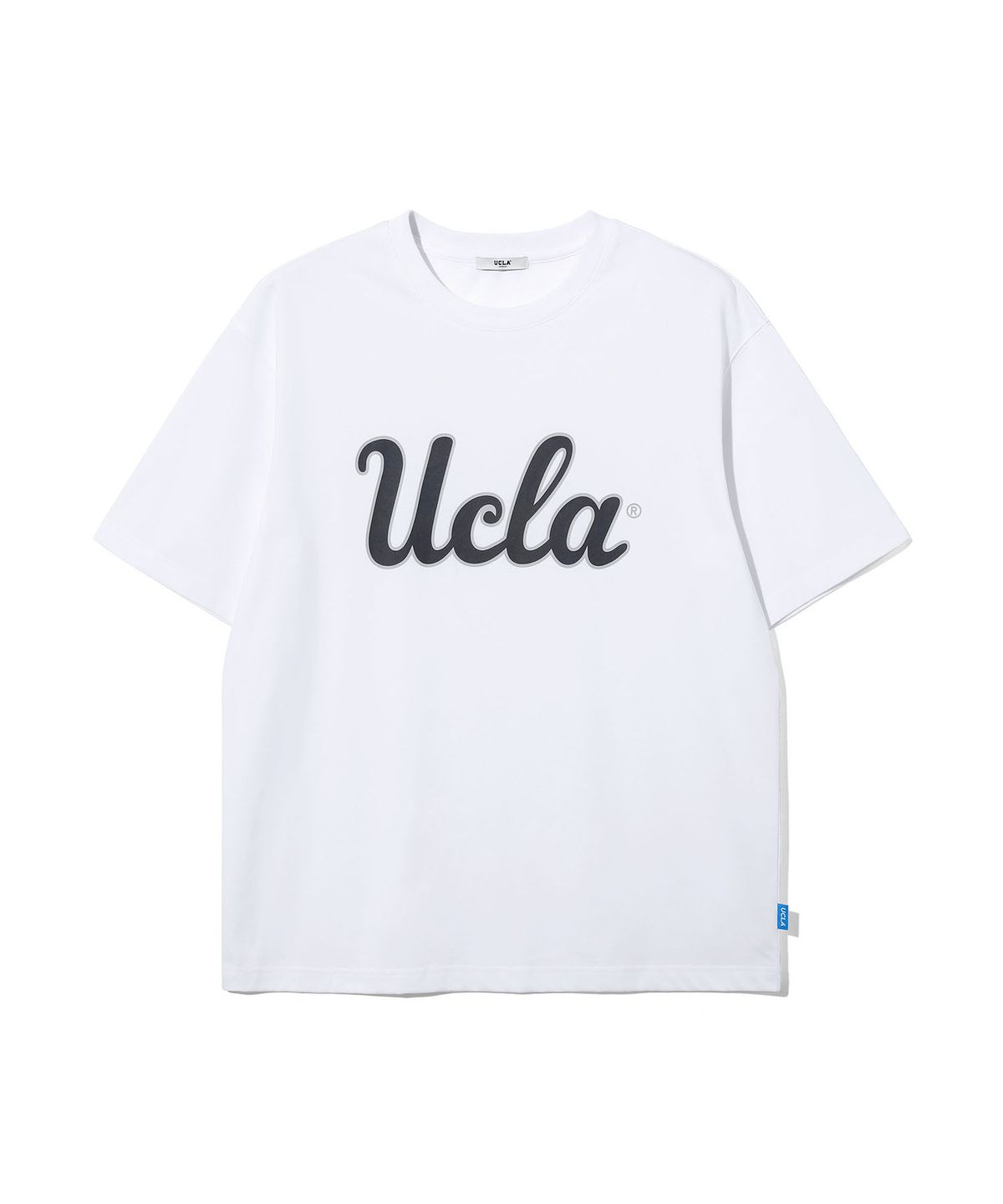 유씨엘에이(UCLA) 남녀공용 UCAL 스크리블 오버핏 티셔츠]WHITE](UC6STA7)