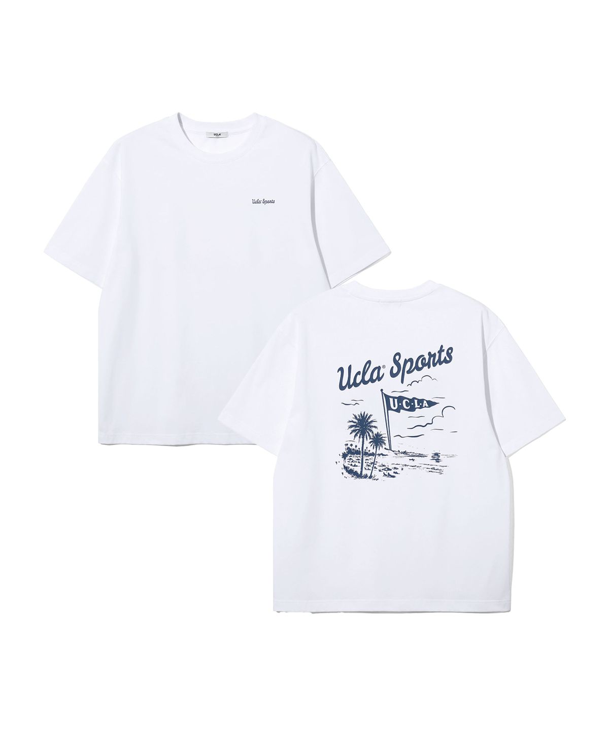 유씨엘에이(UCLA) 남녀공용 UCLA 썸머 스포츠 오버핏 티셔츠[WHITE](UC5STA9)