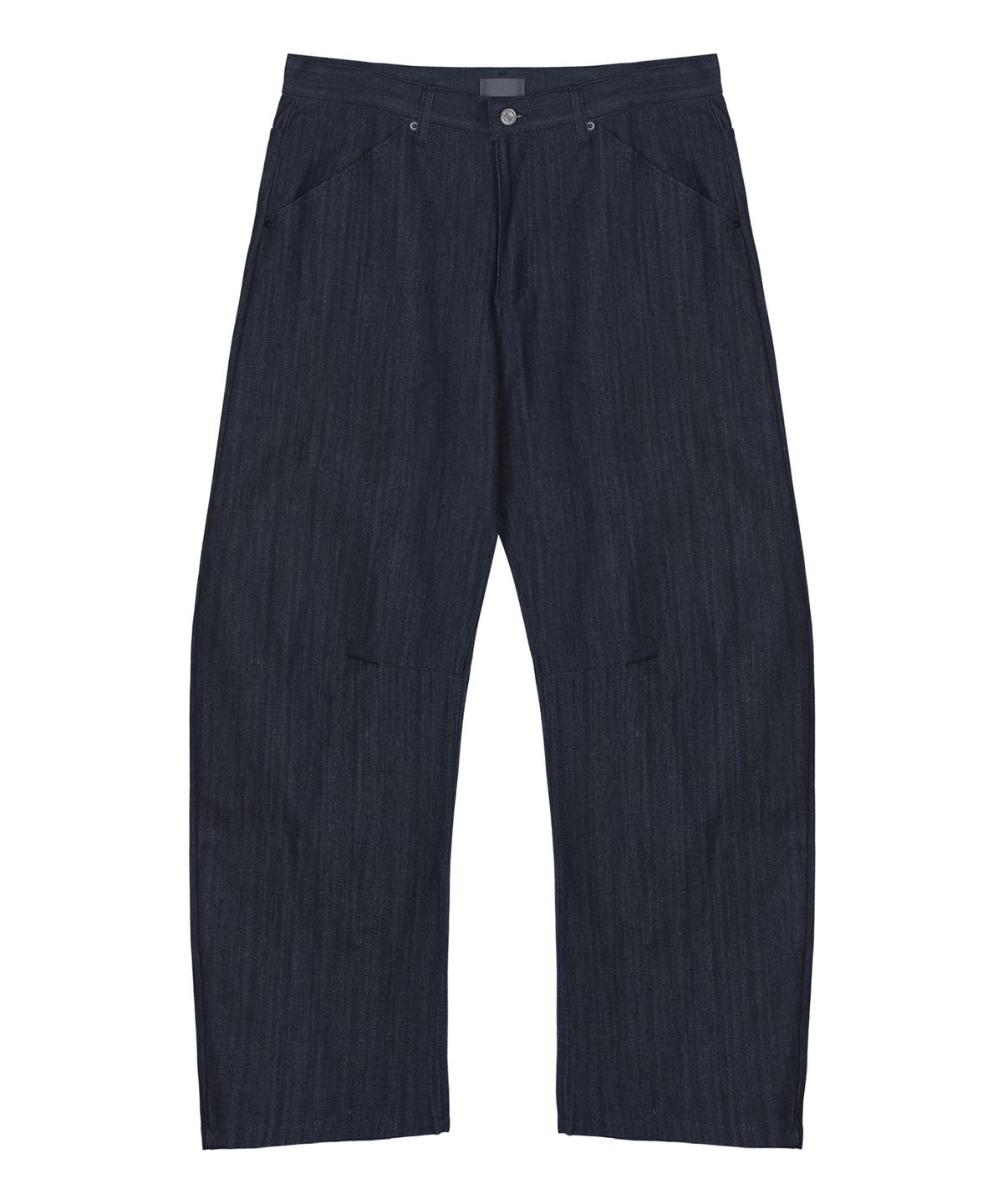 닉앤니콜(NICK&NICOLE) CURVED WIDE COTTON DENIM PANTS_BLUE