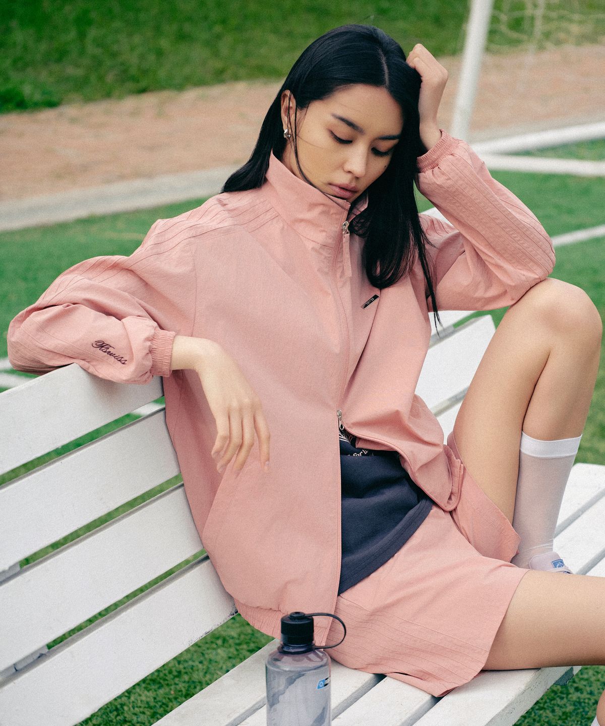 케이스위스(K-SWISS) 5 스트라이프 윈드 재킷_1KSJKMV901PI