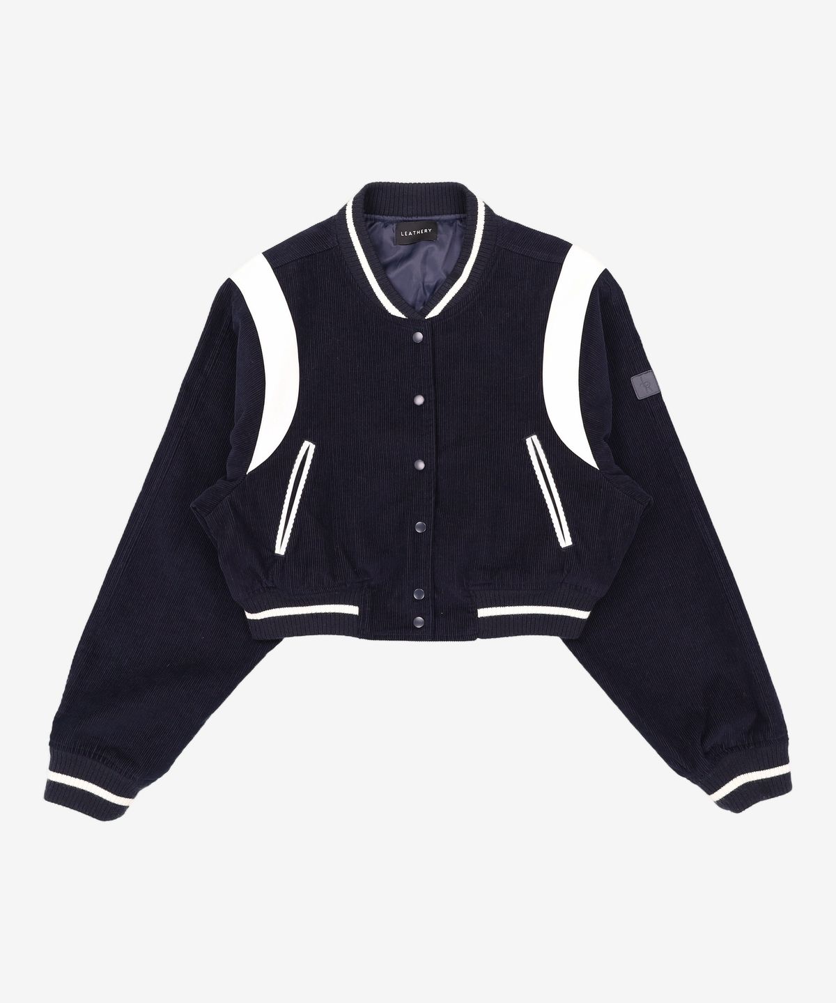 레더리(LEATHERY) 코듀로이 바시티 테디 자켓 [NAVY] FREE
