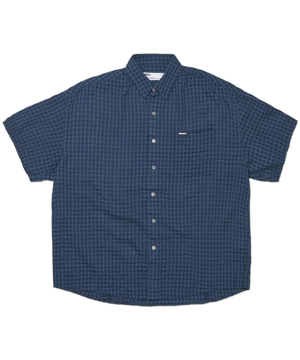 노매뉴얼(NOMANUAL) T.C HALF SHIRT - NAVY