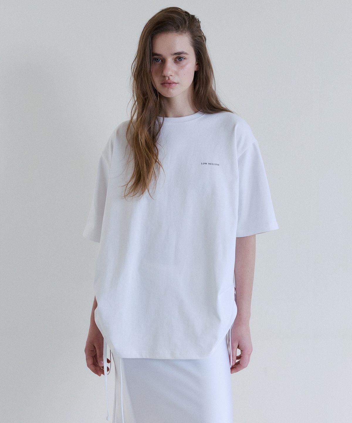 로우넬라인(LOW NELLINE) NORTON HEAVY COTTON OVERSIZED T-SHIRT_WHITE