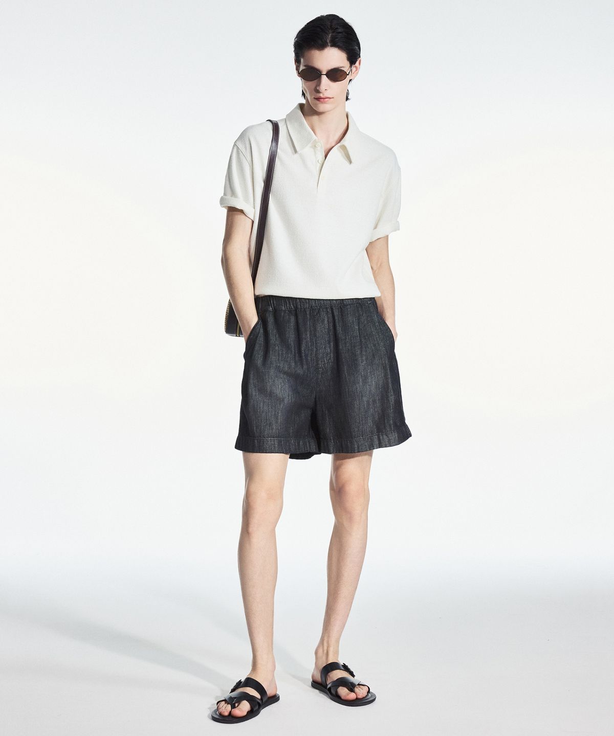 티엔지티(TNGT) Lot.872h Summer Lightweight Denim Shorts (Washed Grey) TNPA6E211G2