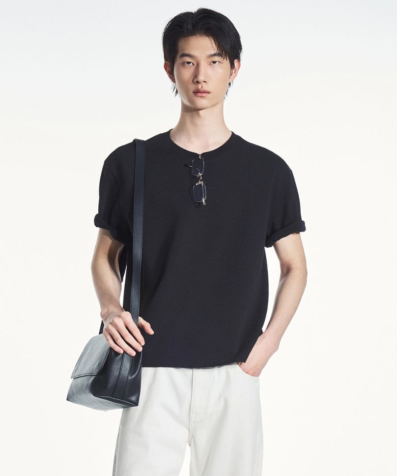 Essential Cropped Tee (Black) TNTS6E205BK