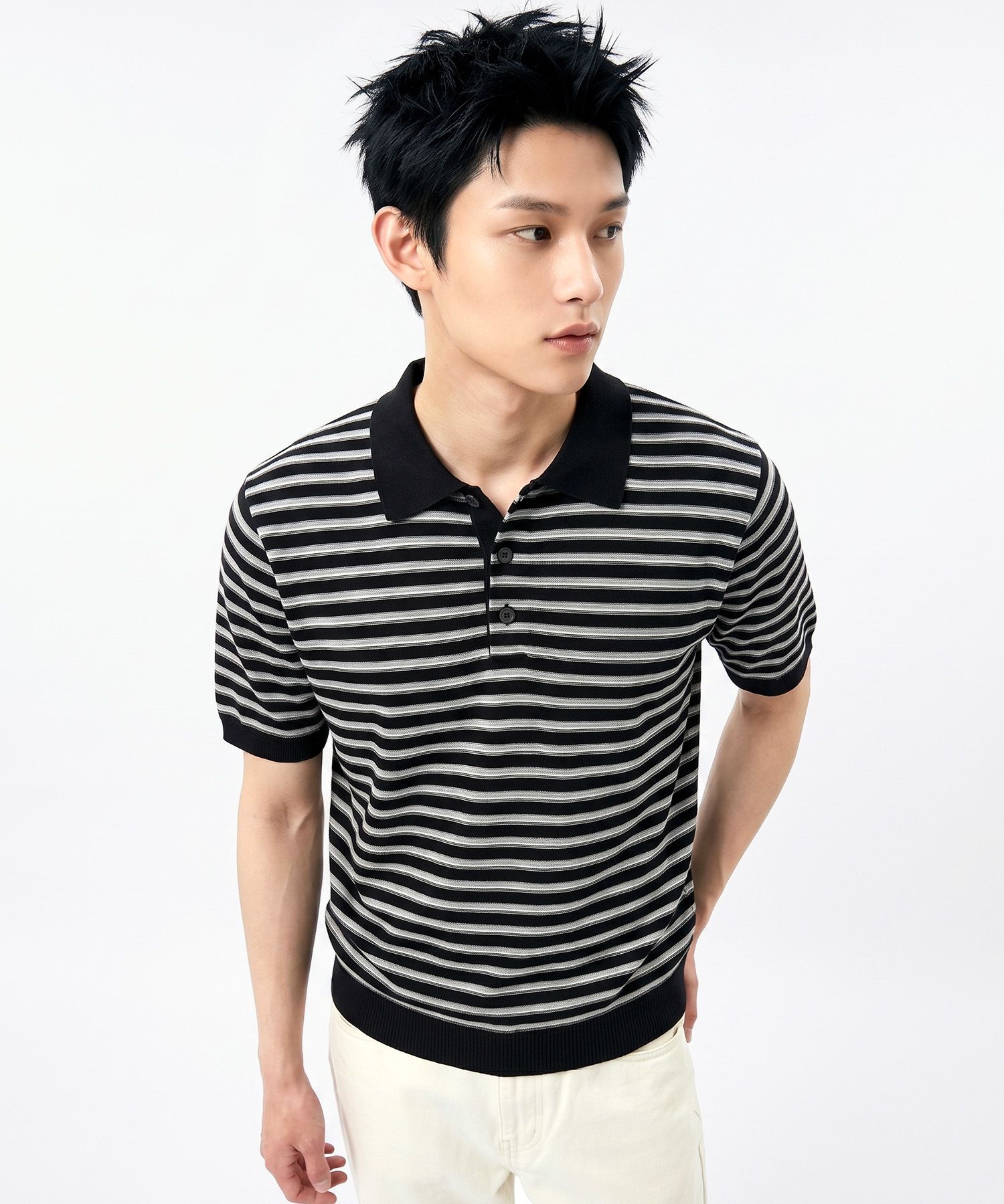 크롭 후드 집업 베스트 블랙 source detail 39