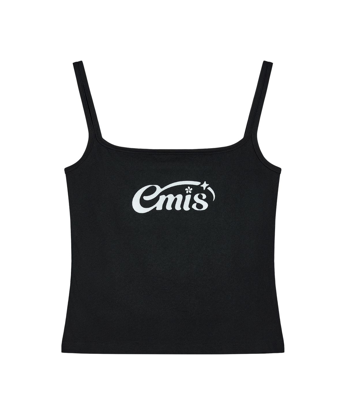 이미스(EMIS) (W) HALO LOGO DOUBLE SLEEVELESS TOP-BLACK