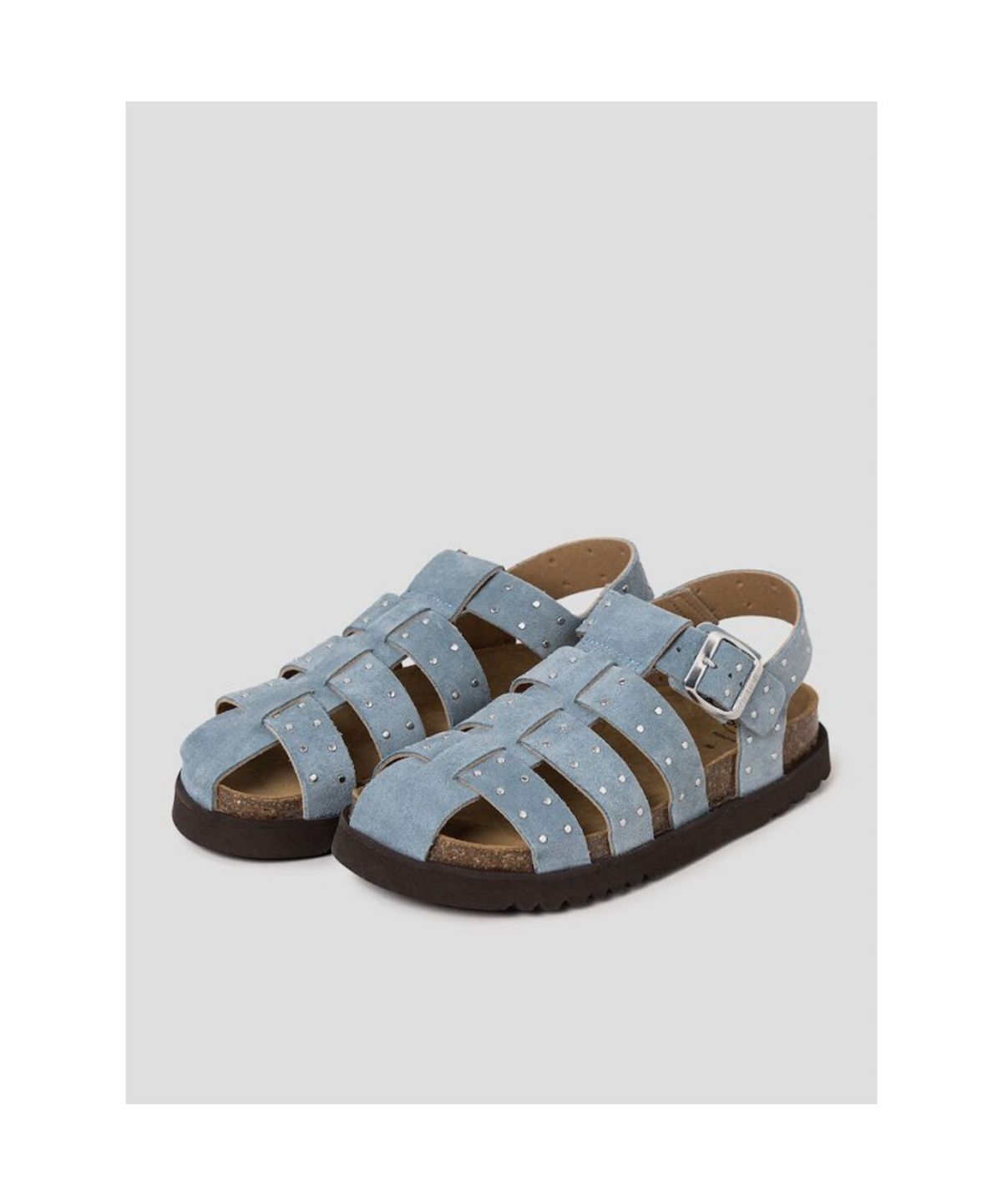 숄(SCHOLL) (WOMEN) 피셔맨 코르크 샌들  스카이 블루 (HH64K2C62Q)