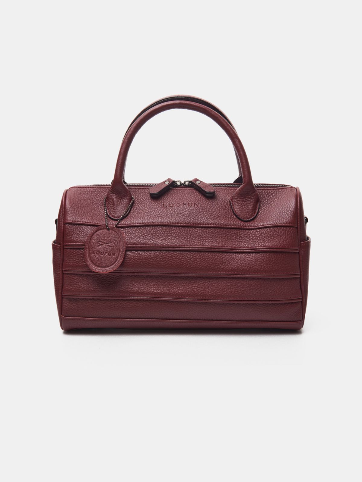 루펀(LOOFUN) Radio Leather Tote Bag / 라디오 레더 토트백 [Deep Red]
