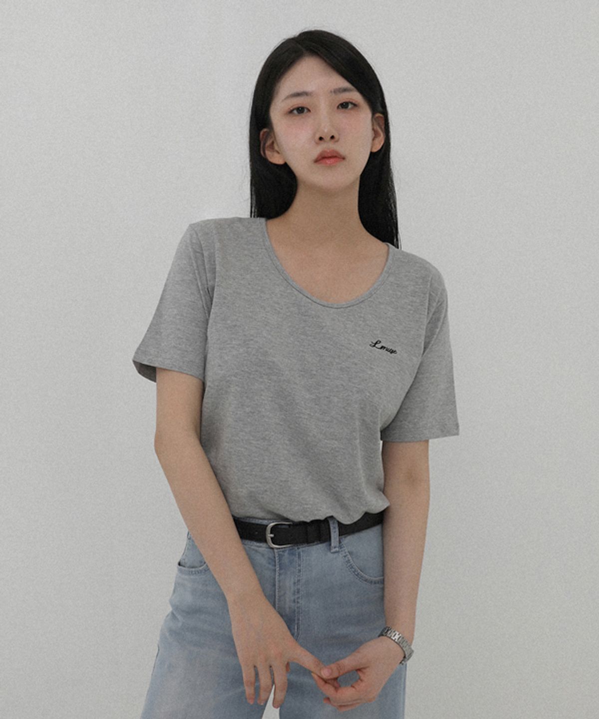 엘뮤즈(LMUSE) ROUND T-SHIRT.011 -모달원단/3color