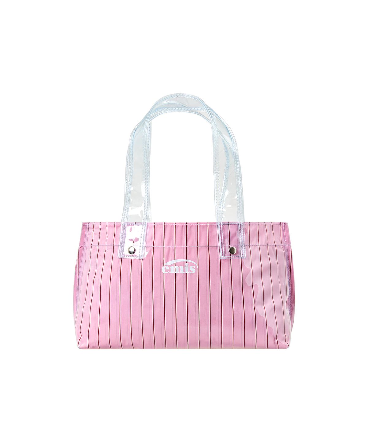 이미스(EMIS) CLEAR STRIPE MINI TOTE BAG-PINK