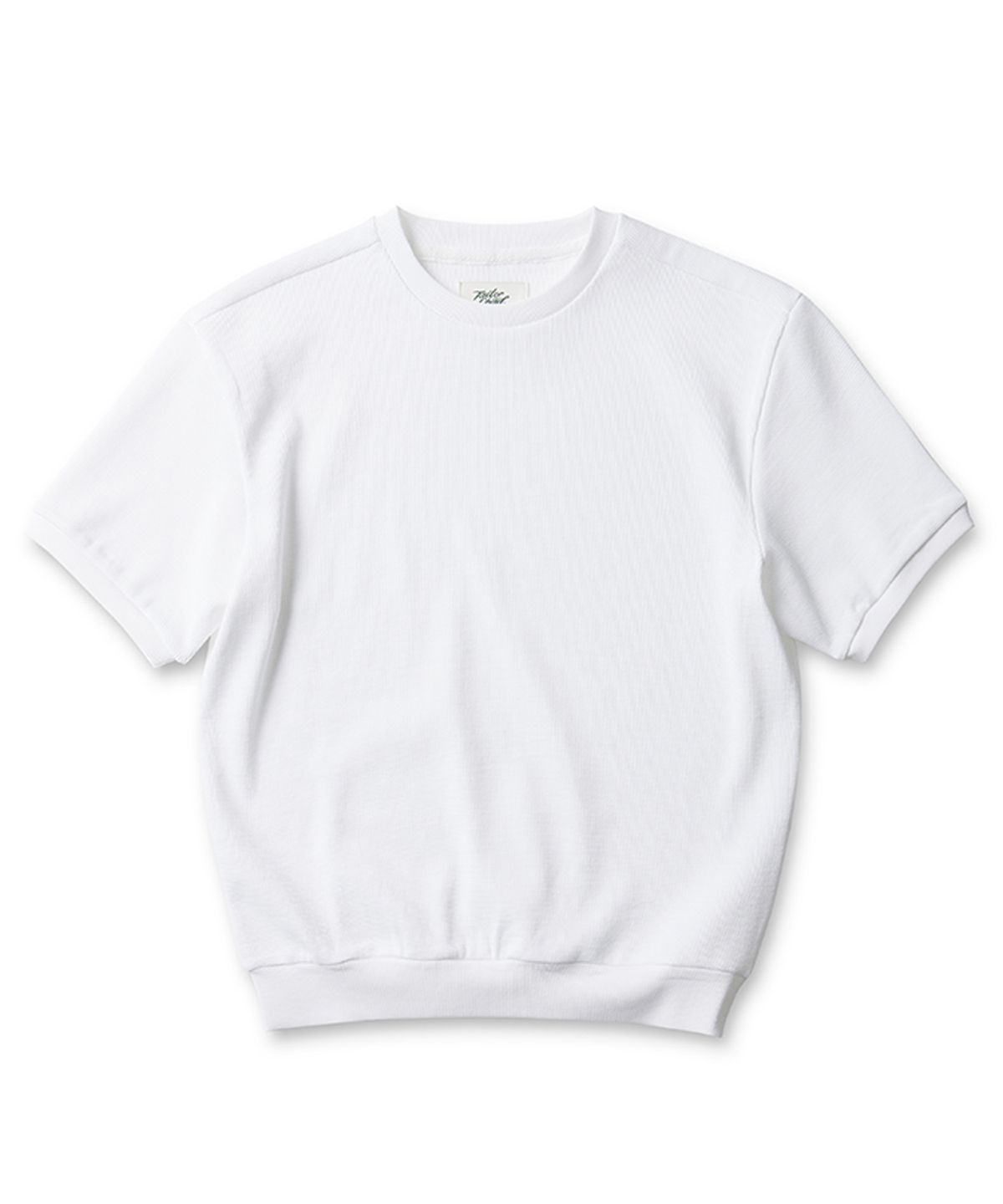 테일러채드(TAILORCHAD) 택타일 와플 크루넥 (화이트)