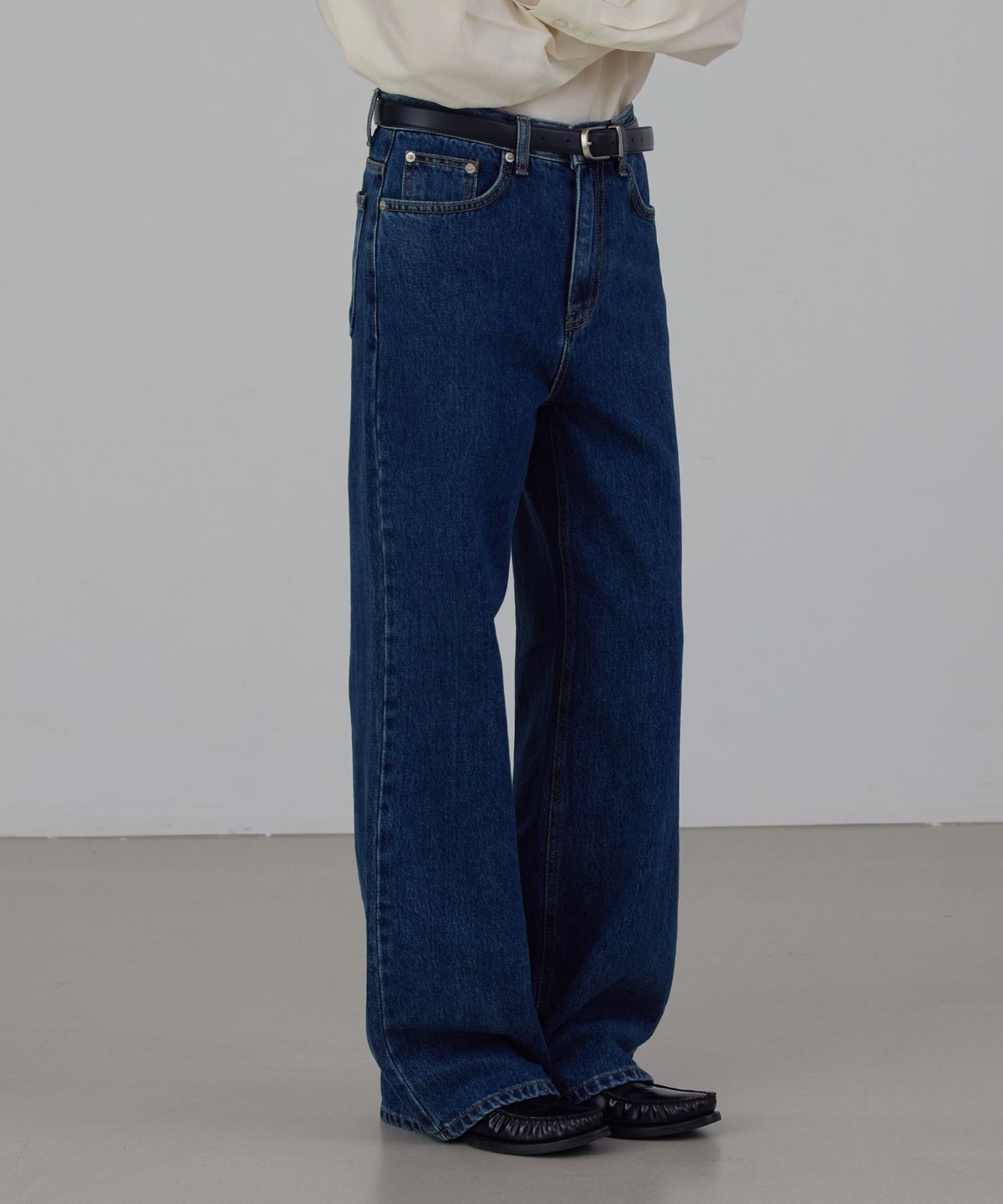 퀸스래빗(Q'SRB) Paul Semi Wide Fit Washing Denim Pants_Light Blue_4colors
