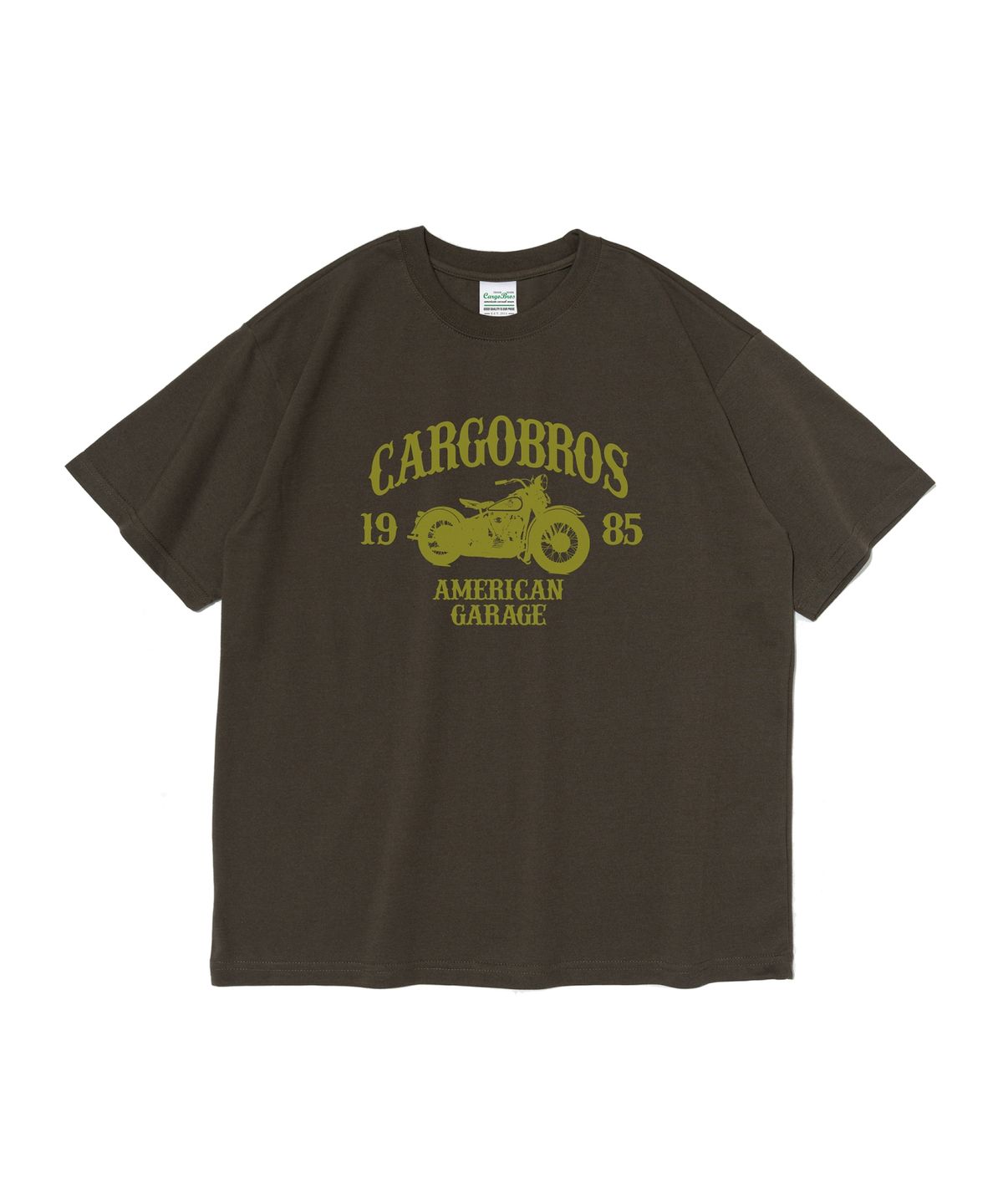 카고브로스(CARGOBROS) CB 1985 바이크 그래픽 반팔티 (카키)