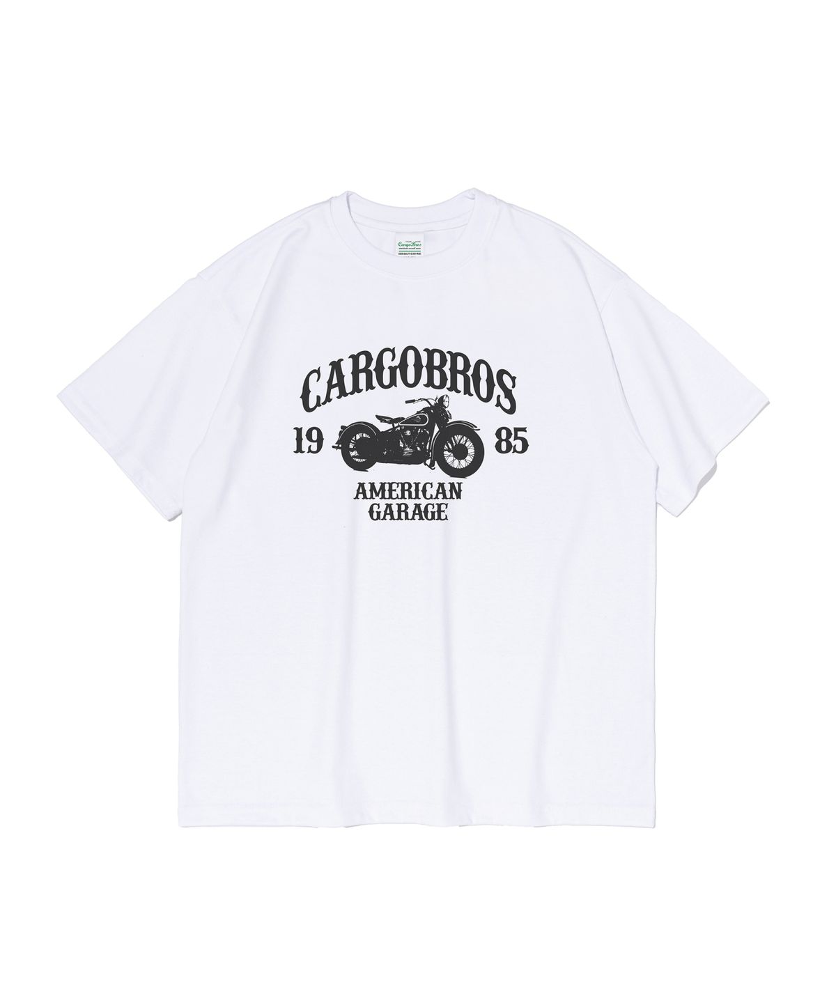 카고브로스(CARGOBROS) CB 1985 바이크 그래픽 반팔티 (화이트)